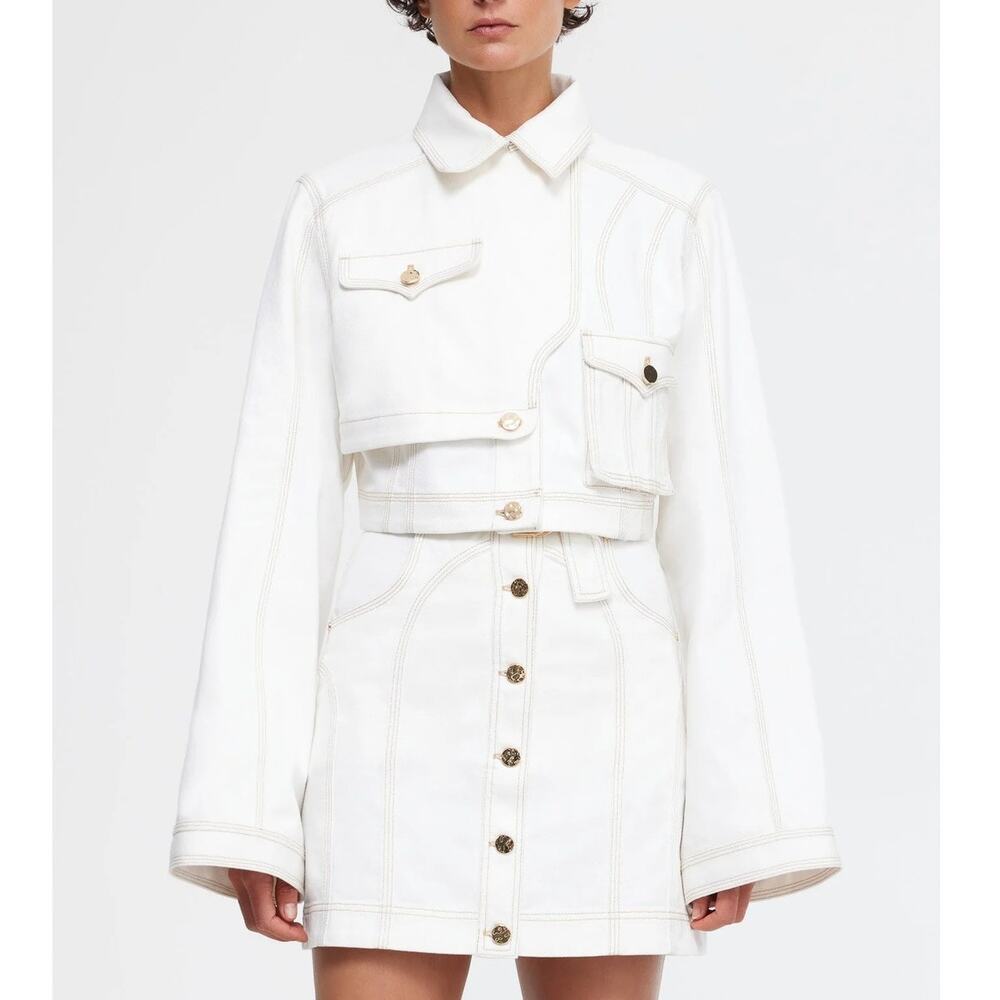 Acler White Jean Jacket